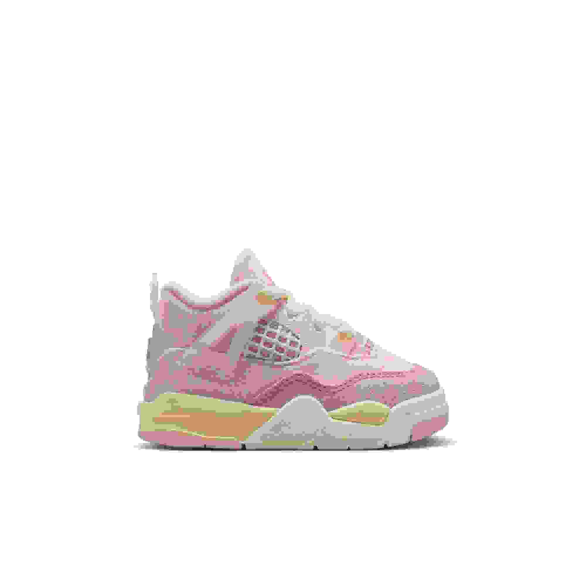 Jordan 4 Retro Toddler Girls' "Iced Carmine" Shoe